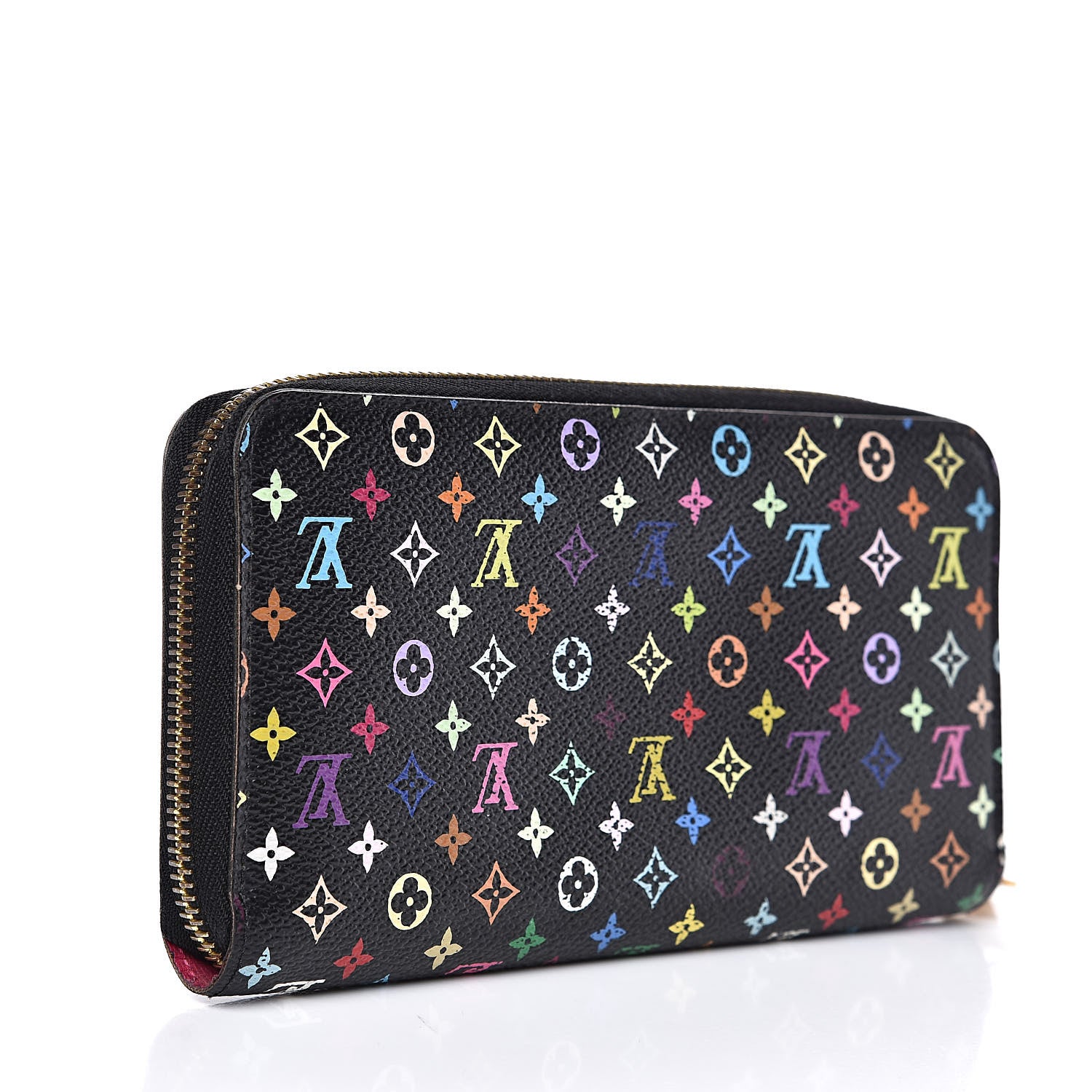 Louis Vuitton Monogram Multicolor Zippy Wallet Black Grenade 3 of 12
