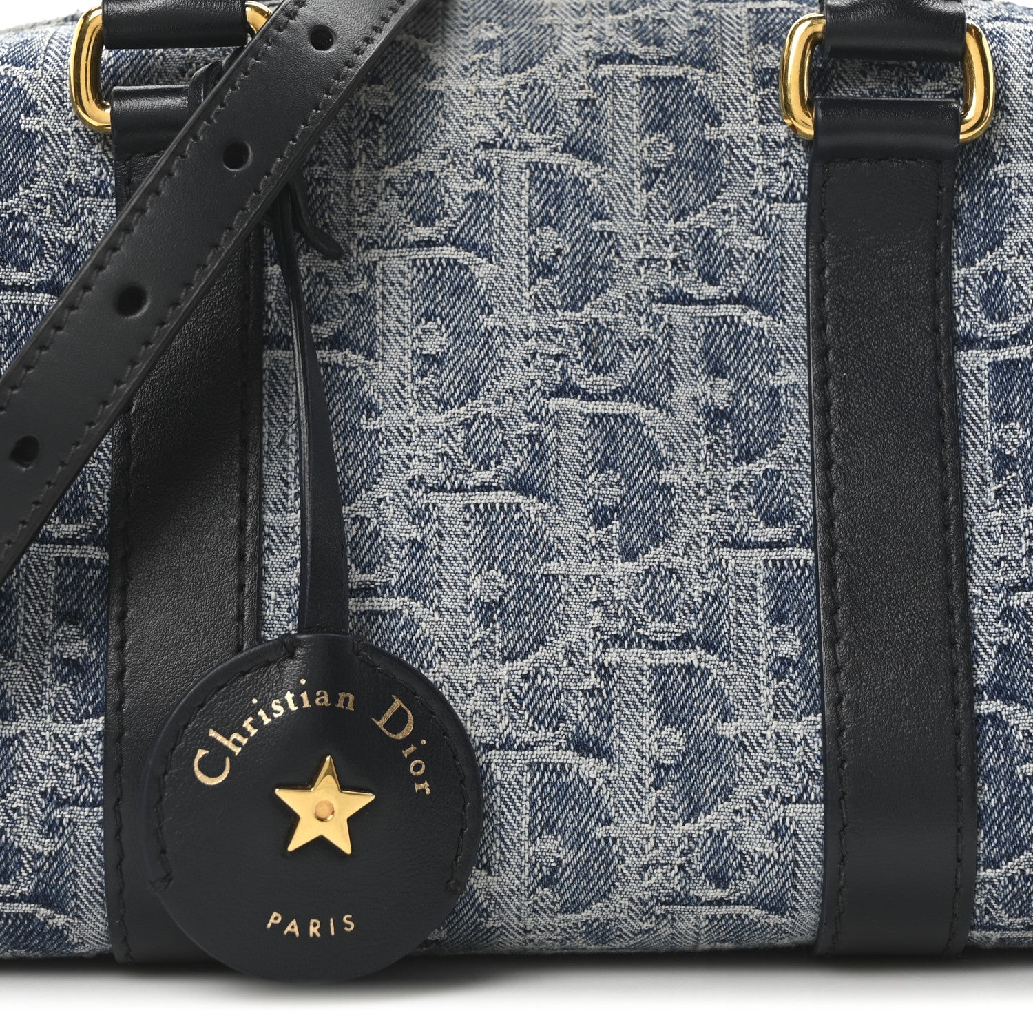 Christian Dior Denim Oblique Groove 20 Bag Blue 1726070 – FASHIONPHILE