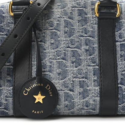 Christian Dior Denim Oblique Groove 20 Bag Blue 8 of 11