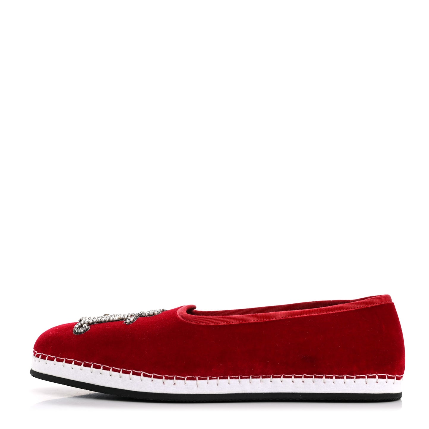 Velluto Marmara Pearl Embellished Mens Loafer 8.5 Red