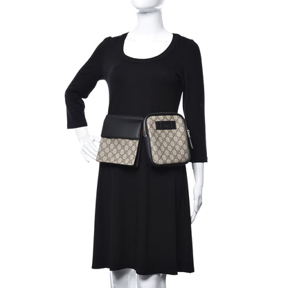 Gucci GG Supreme Monogram Web Belt Bag Black 2 of 13