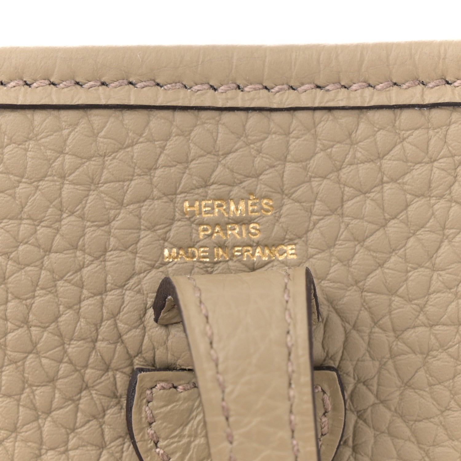 Hermes Taurillon Clemence Evelyne Sangle Cordage TPM Beige Marfa 6 of 11