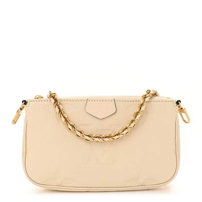 Louis Vuitton Empreinte Monogram Giant Multi Pochette Accessories Small Pochette Cream 1 of 9