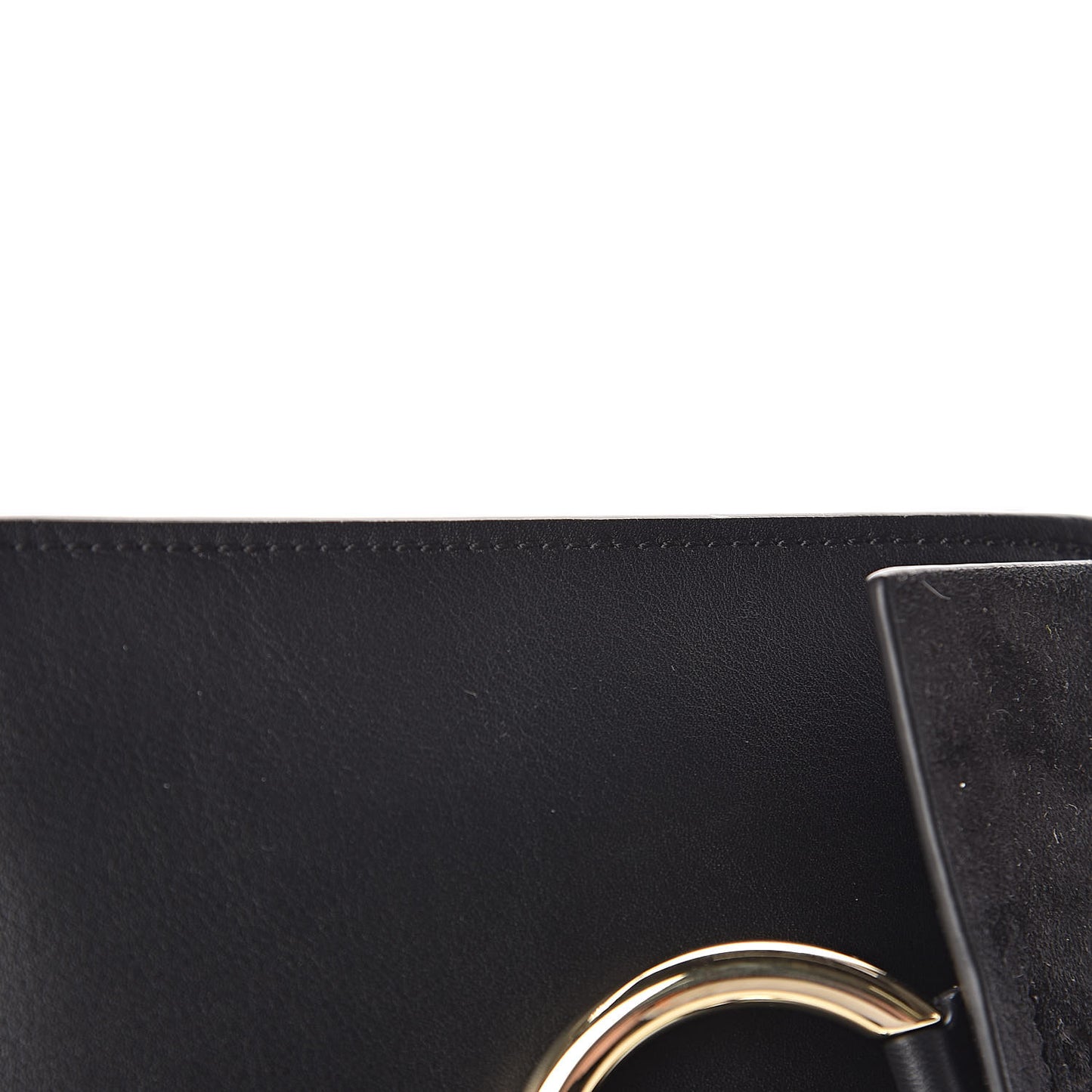 Suede Calfskin Mini Faye Bracelet Bag Black