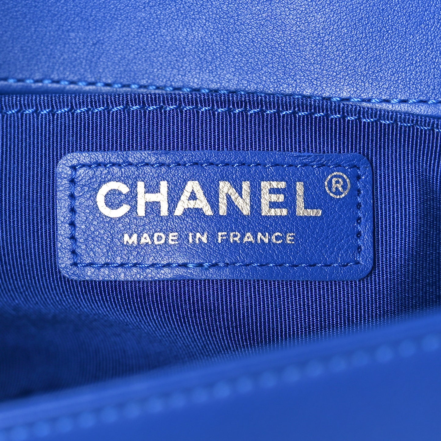 Lambskin Tweed Medium Boy Flap Blue