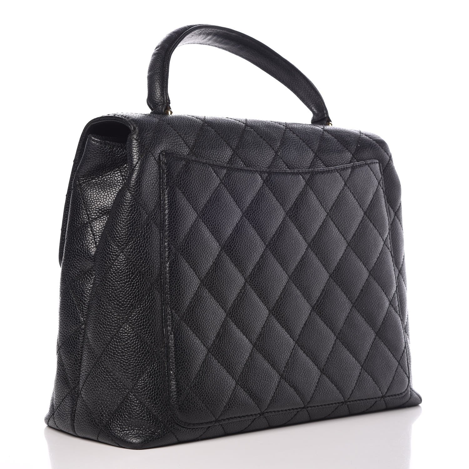 Chanel Caviar Quilted Jumbo Kelly Flap Black 3 of 14