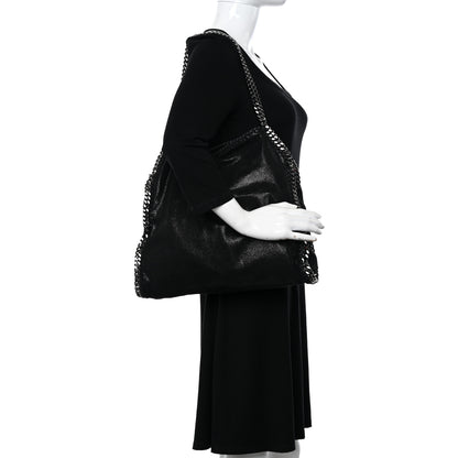 Stella McCartney Shaggy Deer Falabella Fold Over Tote Black 2 of 9