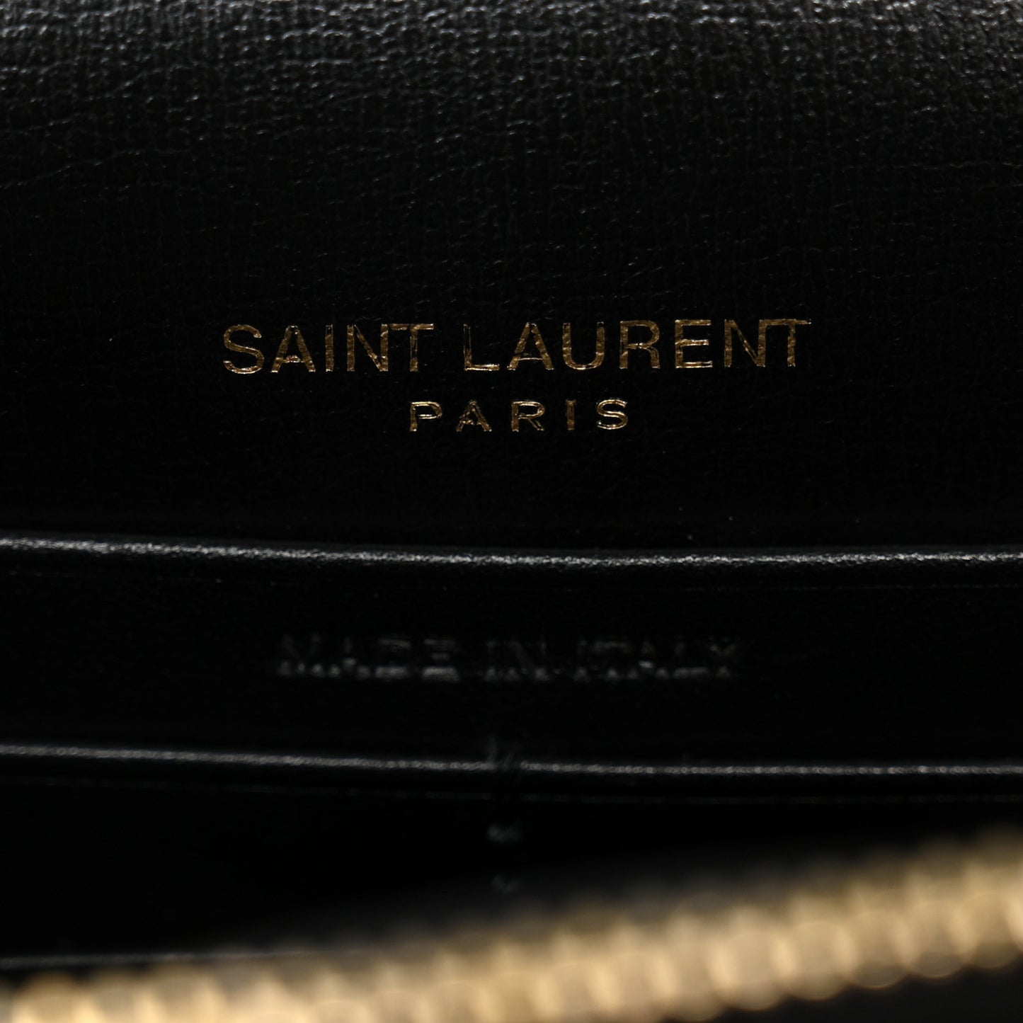 Calfskin Monogram Sunset Chain Wallet Black