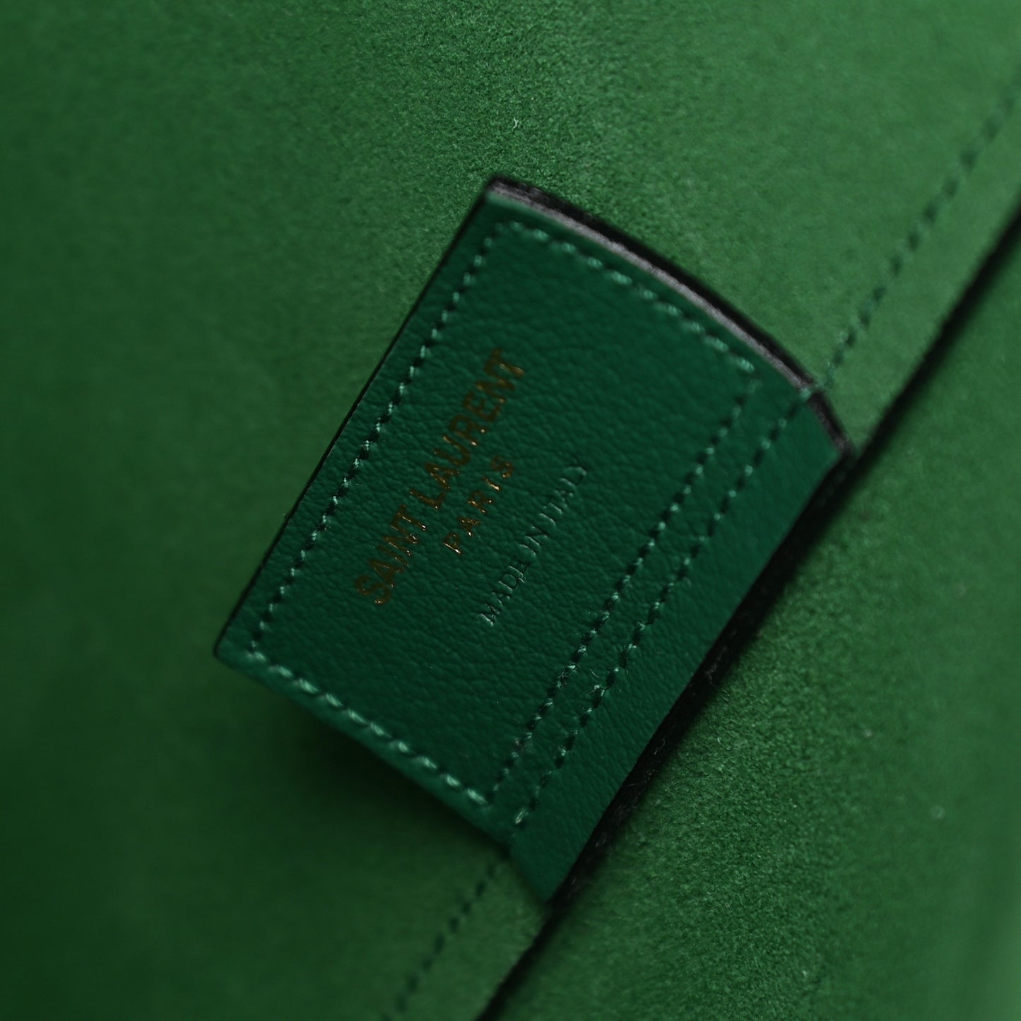 Calfskin Large Shopping Tote Emerald Green