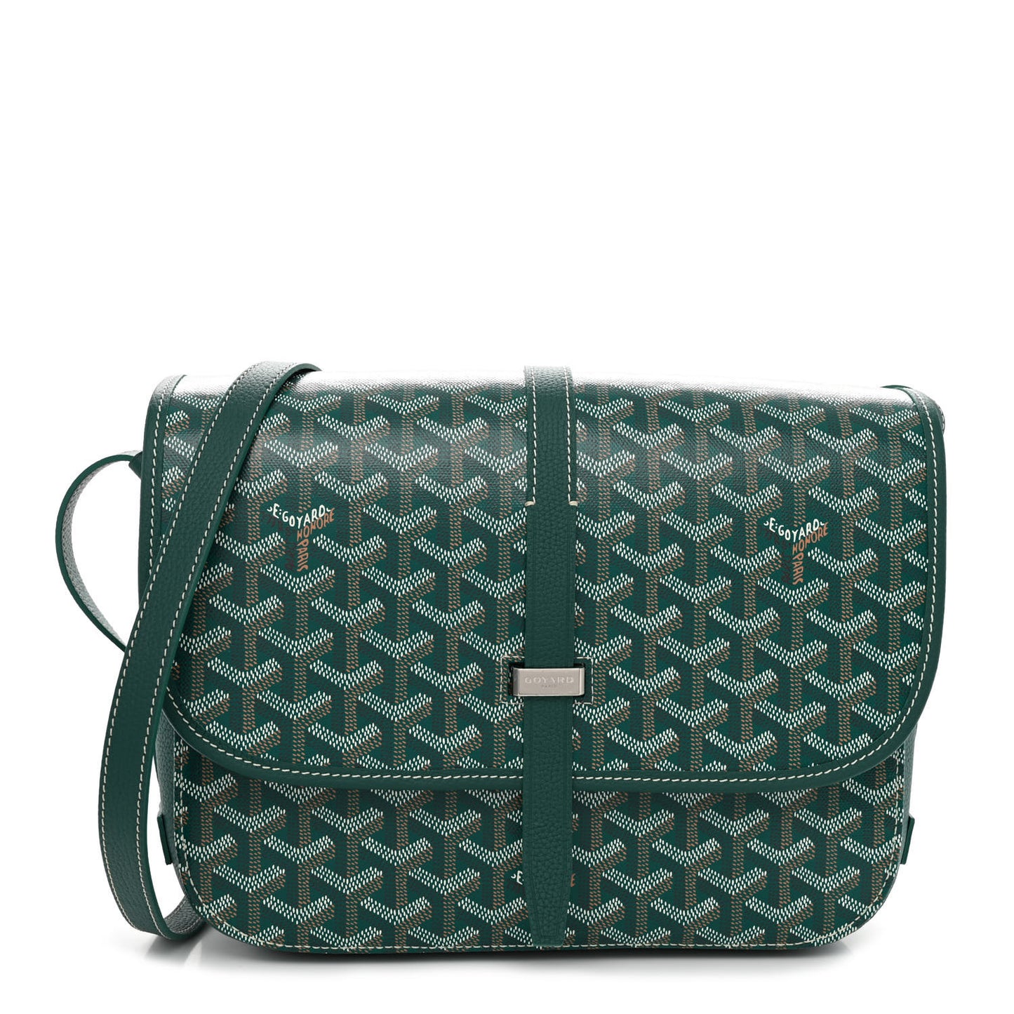 Goyardine Belvedere II MM Messenger Bag Green