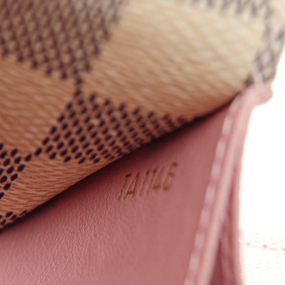 Louis Vuitton Damier Azur Emilie Wallet Rose Ballerine 8 of 8