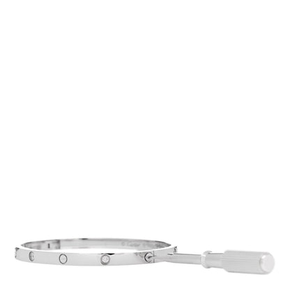 Cartier 18K White Gold 6 Diamond Small LOVE Bracelet 15 3 of 5
