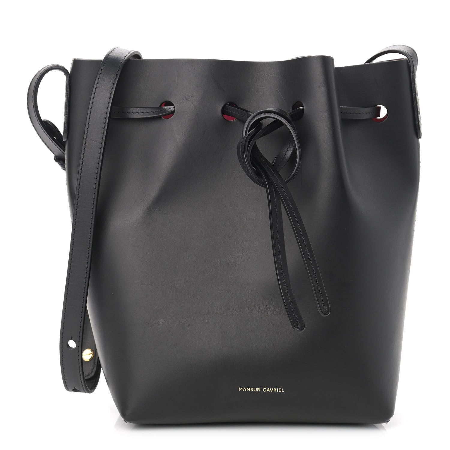 Mansur Gavriel Calfskin Mini Bucket Bag Dolly Black 1 of 9