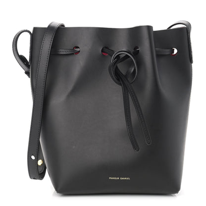 Mansur Gavriel Calfskin Mini Bucket Bag Dolly Black 1 of 9