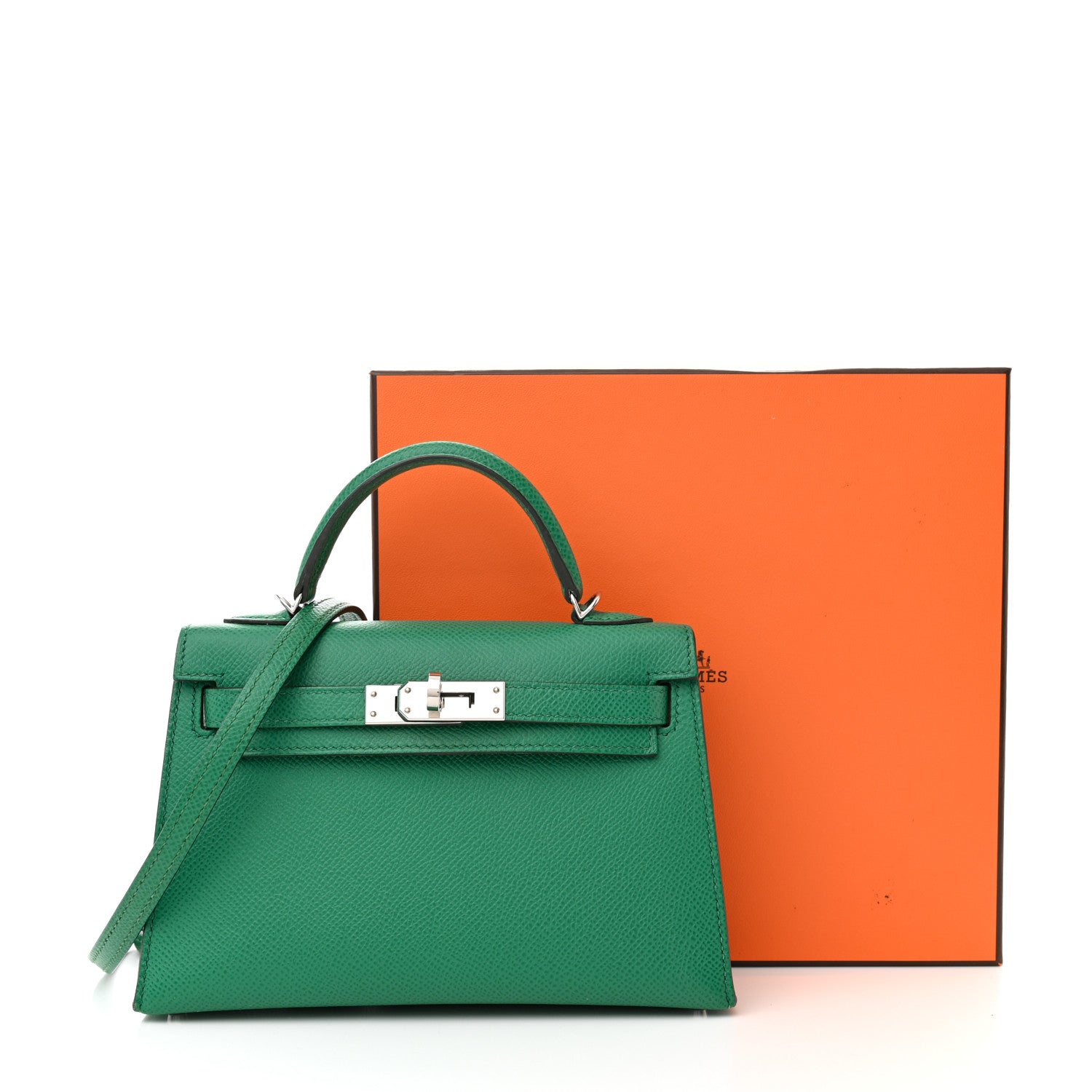 Hermes Epsom Mini Kelly Sellier 20 Vert Jade 12 of 12