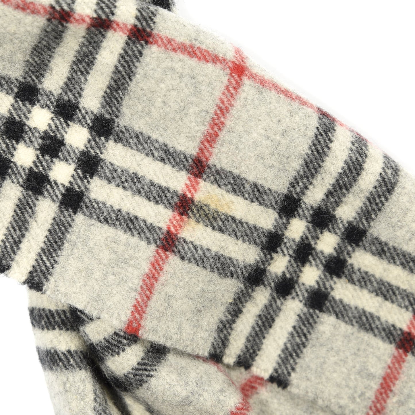 Lambswool House Check Fringe Scarf Grey