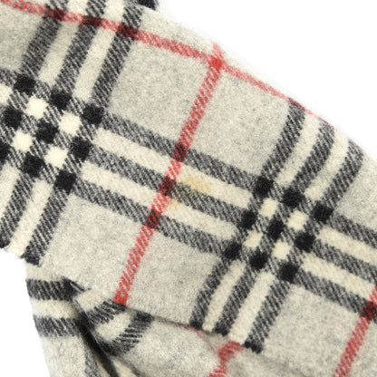 Burberry Lambswool House Check Fringe Scarf Grey 4 of 7