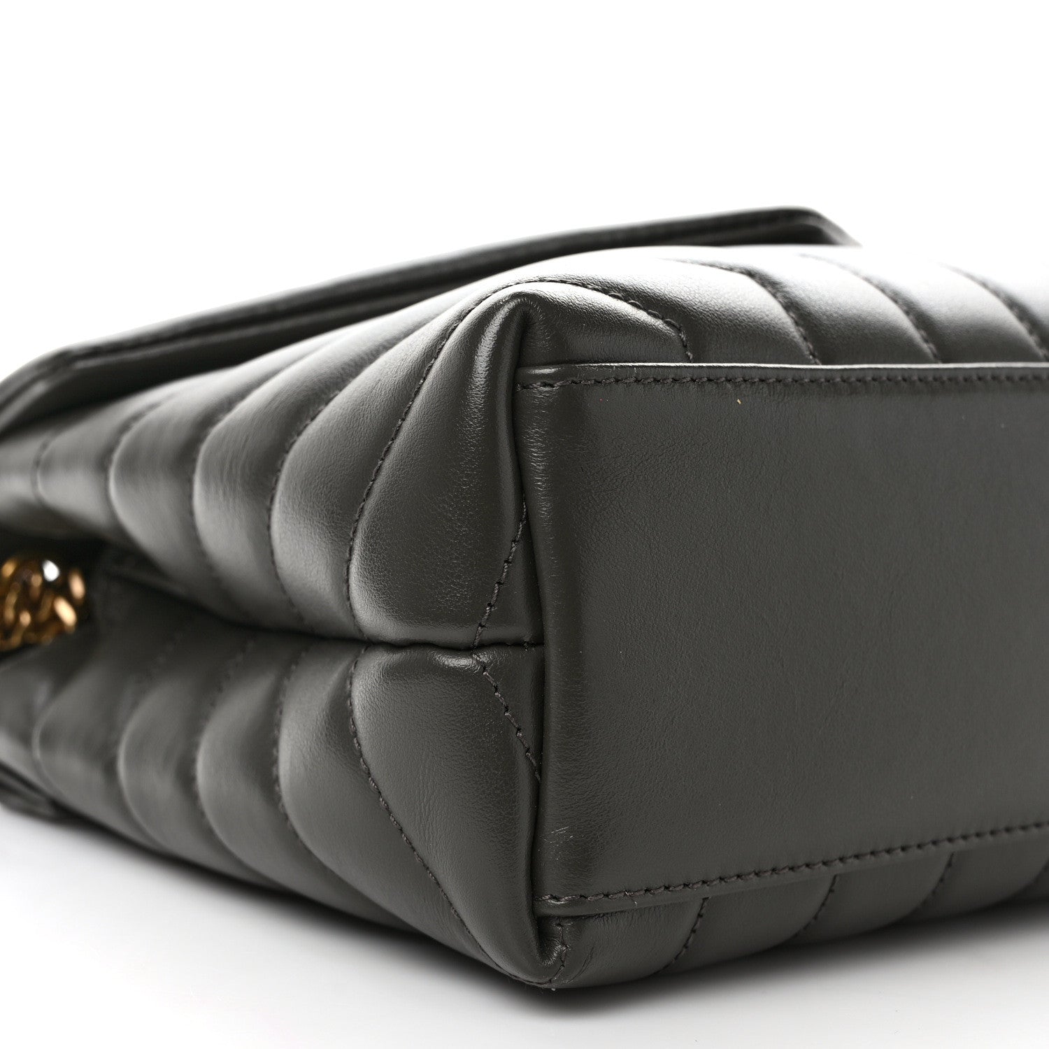 Saint Laurent Calfskin Y Quilted Monogram Small Loulou Chain Satchel Pebble 8 of 9