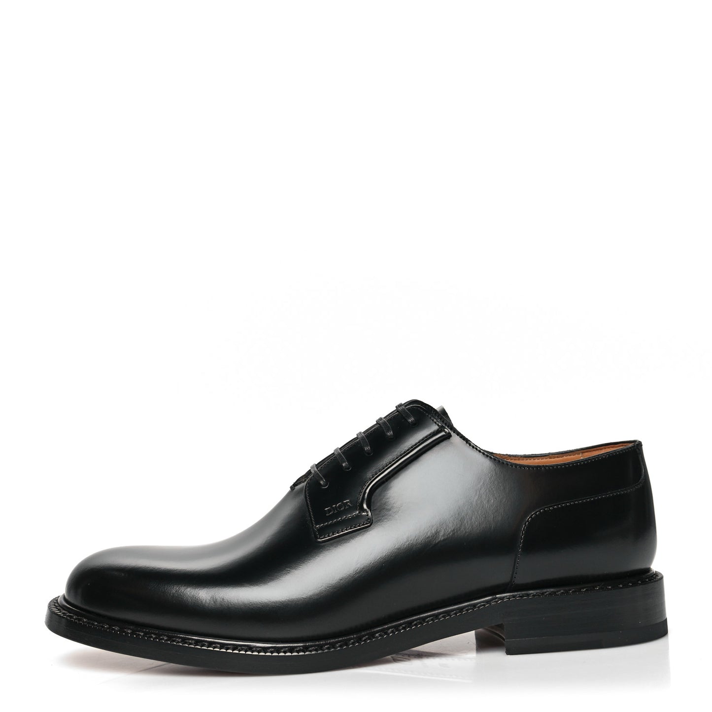Calfskin Mens Lace Up Oxford Loafers 41.5 Black