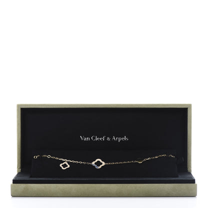 Van Cleef & Arpels 18K Yellow Gold 3 Motifs Byzantine Alhambra Bracelet 7 of 7