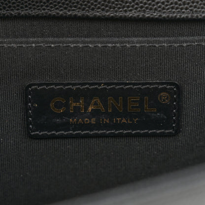Chanel Caviar Chevron Quilted Small Boy Flap Black 6 of 11