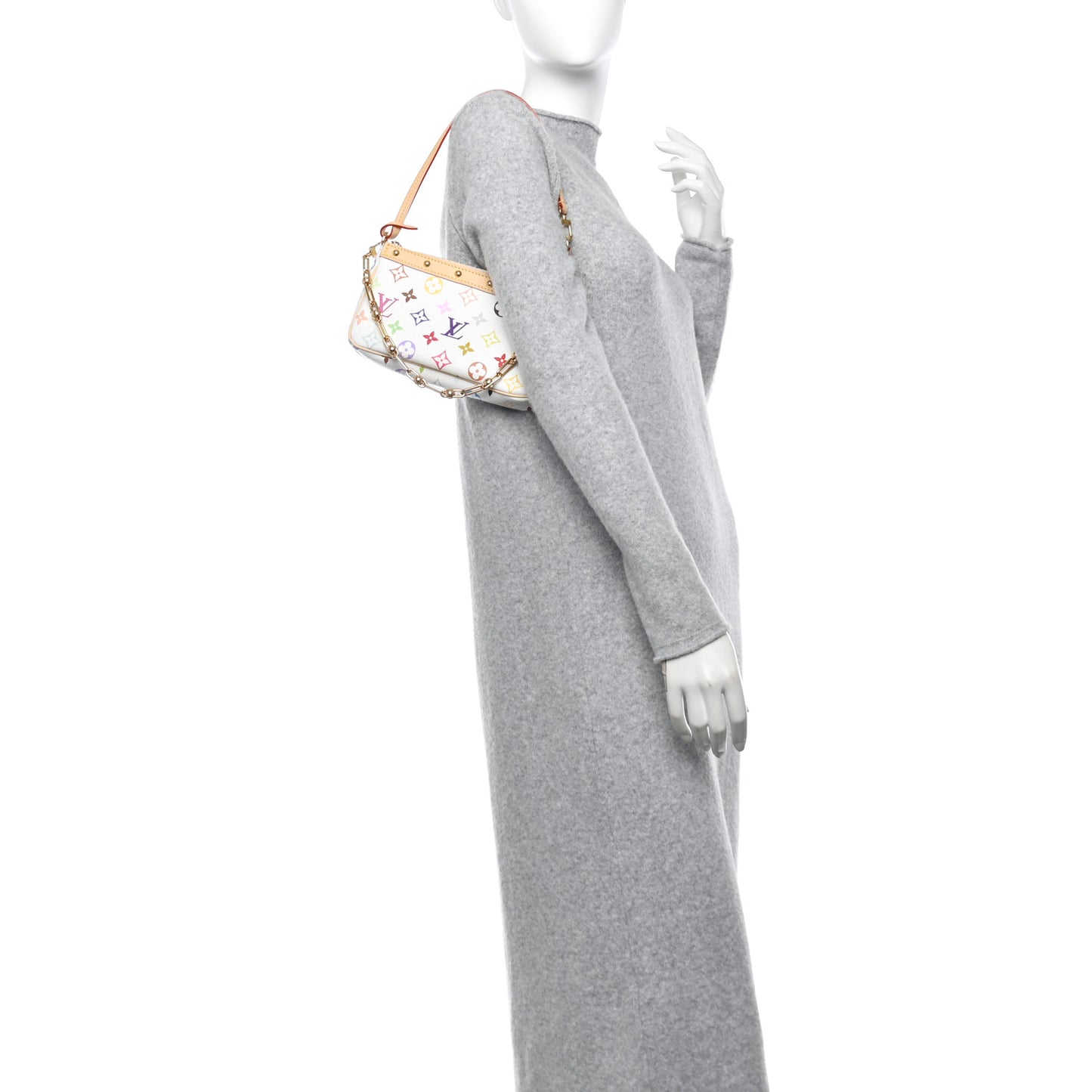 LV X TM Monogram Multicolor Pochette Accessories White