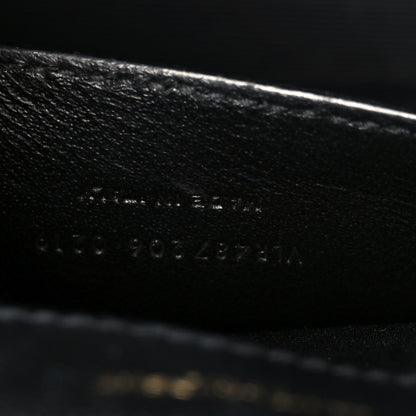 Saint Laurent Grain De Poudre Textured Mixed Matelasse Triquilt Medium Monogram Satchel Black 8 of 12