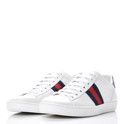 Gucci Calfskin Ayers Web Ace Sneakers 36.5 White Blue 3 of 12