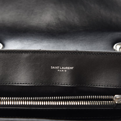 Saint Laurent Calfskin Y Quilted Monogram Medium Loulou Chain Satchel Black 6 of 7
