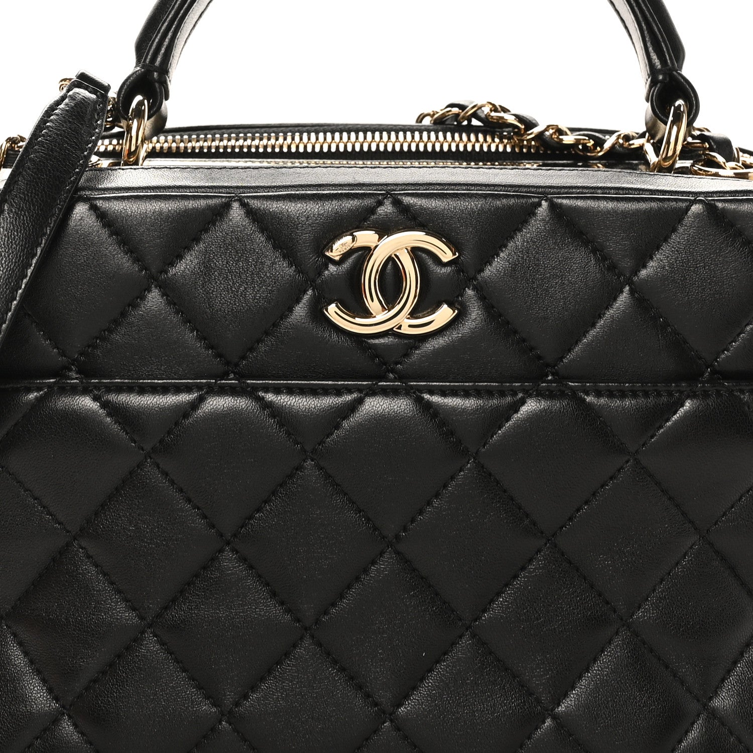 Chanel Lambskin Quilted Medium Trendy CC Bowling Bag Black 8 of 10