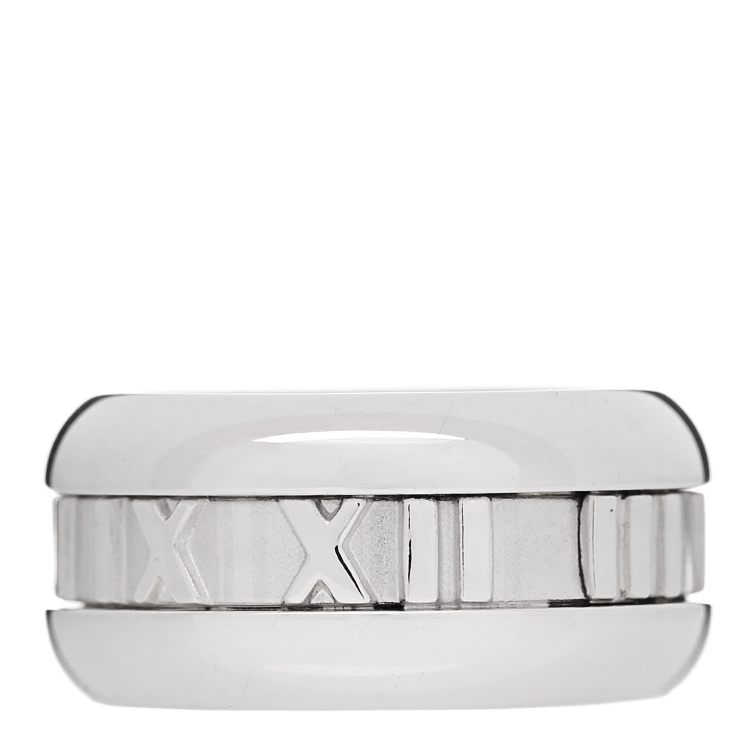 Tiffany Sterling Silver Atlas Band Ring 49 5 1 of 4