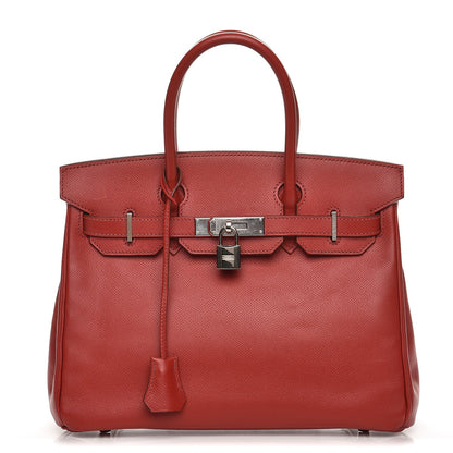 Hermes Epsom Birkin 30 Rouge Garance 1 of 38