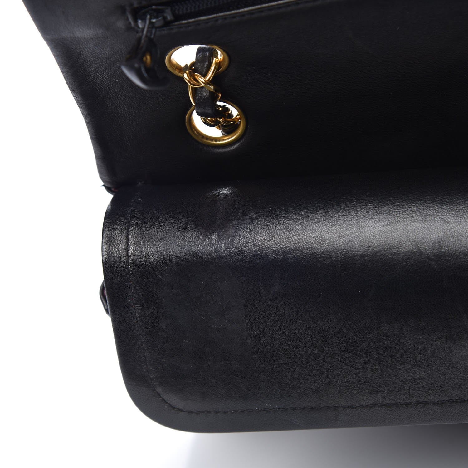 Chanel Lambskin Quilted Medium Double Flap Black 12 of 12