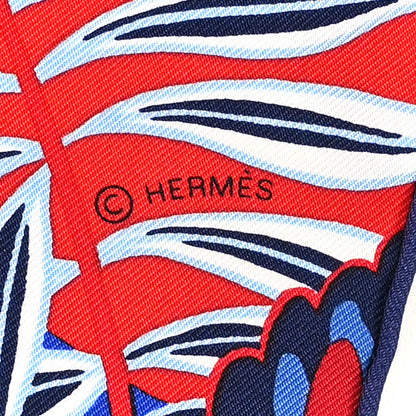 Hermes Silk The Three Graces Scarf 90 Rouge Marine White 4 of 5