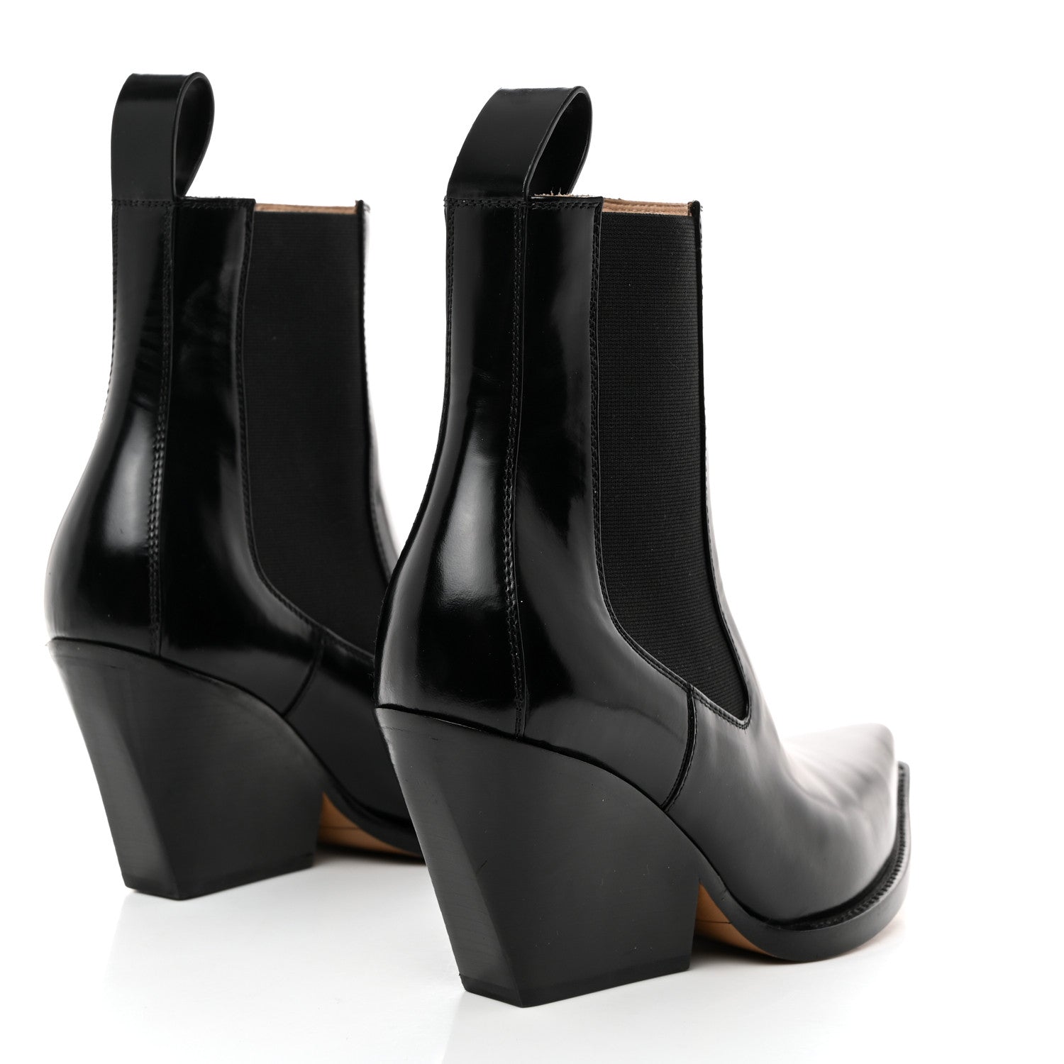 Bottega Veneta Calfskin Lean Boots 37.5 Black 4 of 7