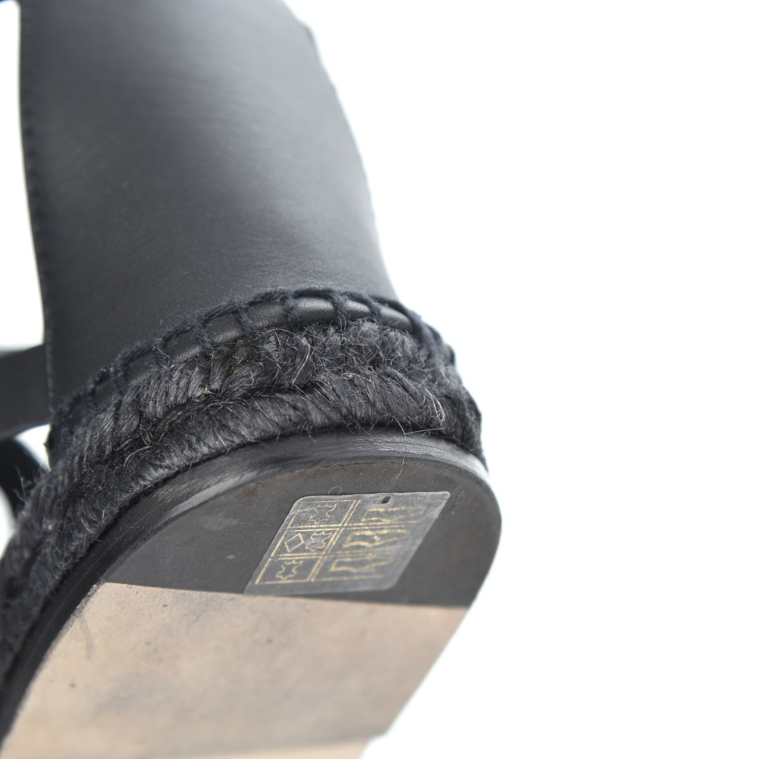 Hermes Calfskin Costanza Espadrilles 39 Black 10 of 17