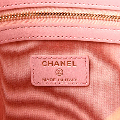 Chanel Iridescent Caviar Quilted Medium Cosmetic Case Rose Pink 6 of 7