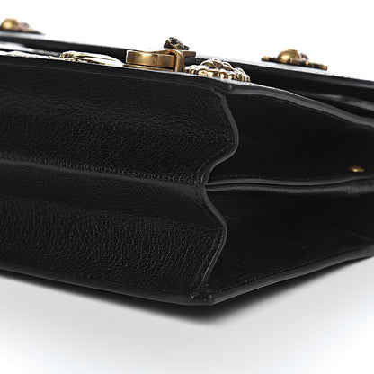 Gucci Calfskin Snakeskin Studded Small Ottilia Top Handle Bag Black 6 of 12