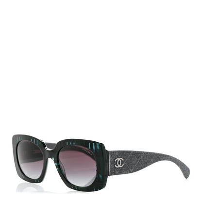 Chanel Denim Rectangle Sunglasses 5406 Blue 1 of 10