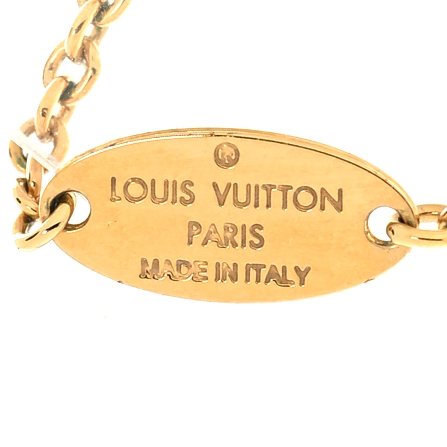 Louis Vuitton LOUIS VUITTON Crystal Essential V Necklace Gold Pink Yellow 5 of 6