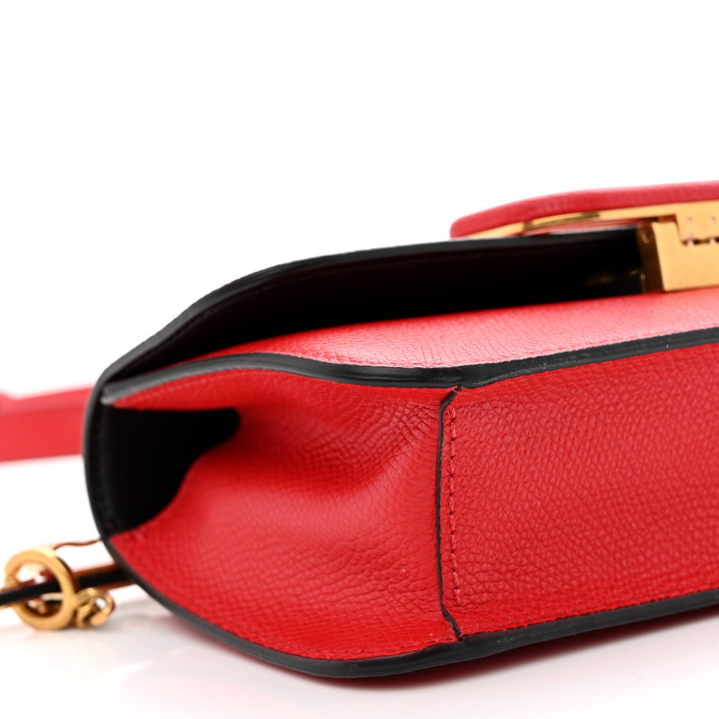 Grainy Calfskin VSling Belt Bag Rouge Pur