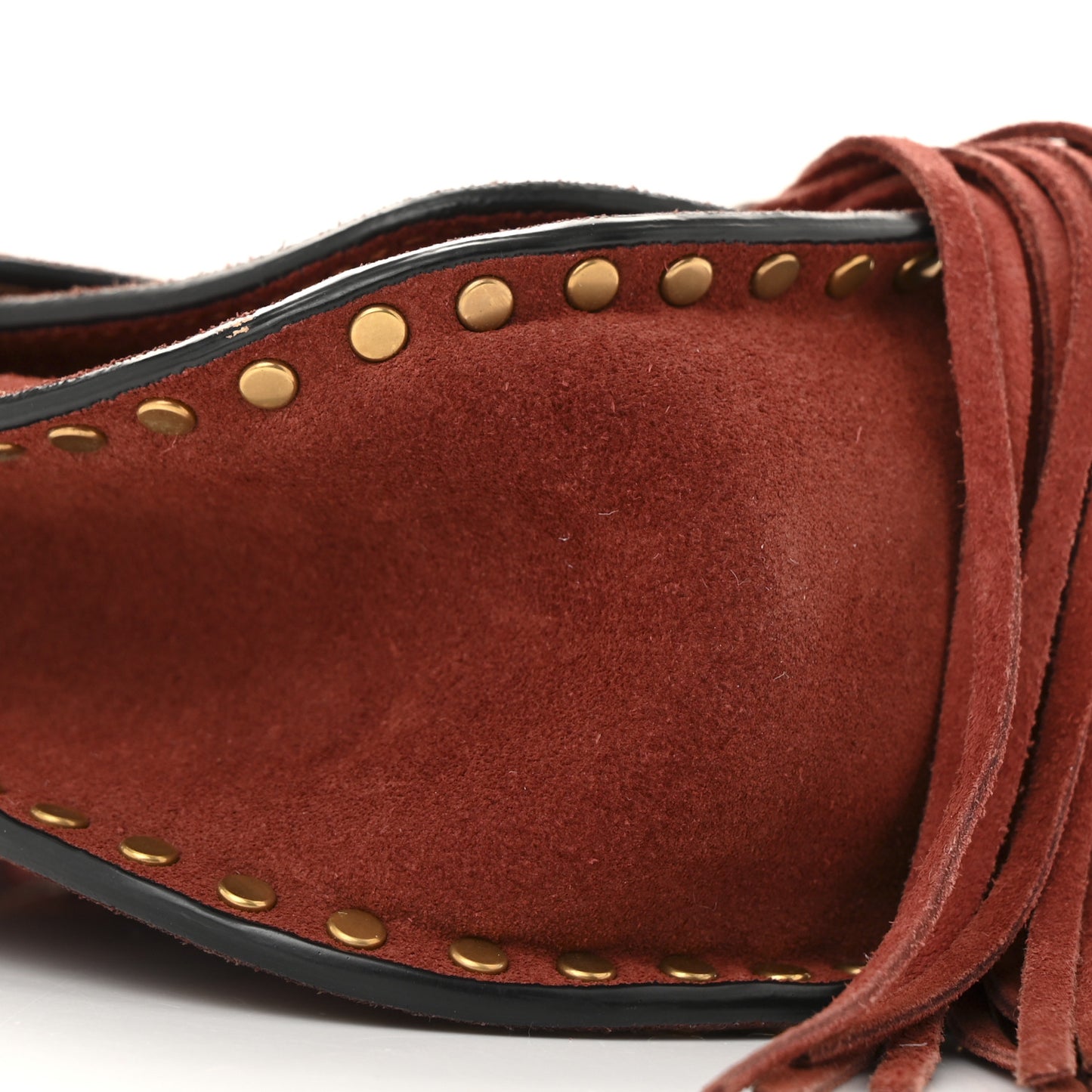 Suede Calfskin Braided Mini Hudson Shoulder Bag Sienna Red