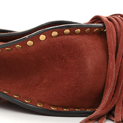 Chloe Suede Calfskin Braided Mini Hudson Shoulder Bag Sienna Red 8 of 13