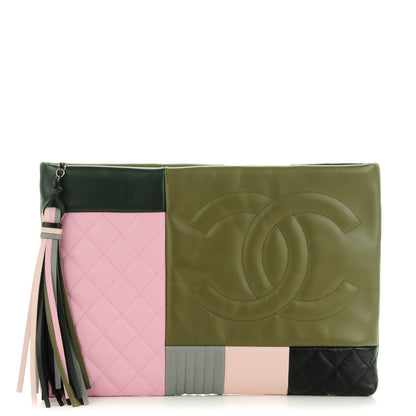 Chanel Lambskin Patchwork Large Cosmetic Case Multicolor 1 of 7