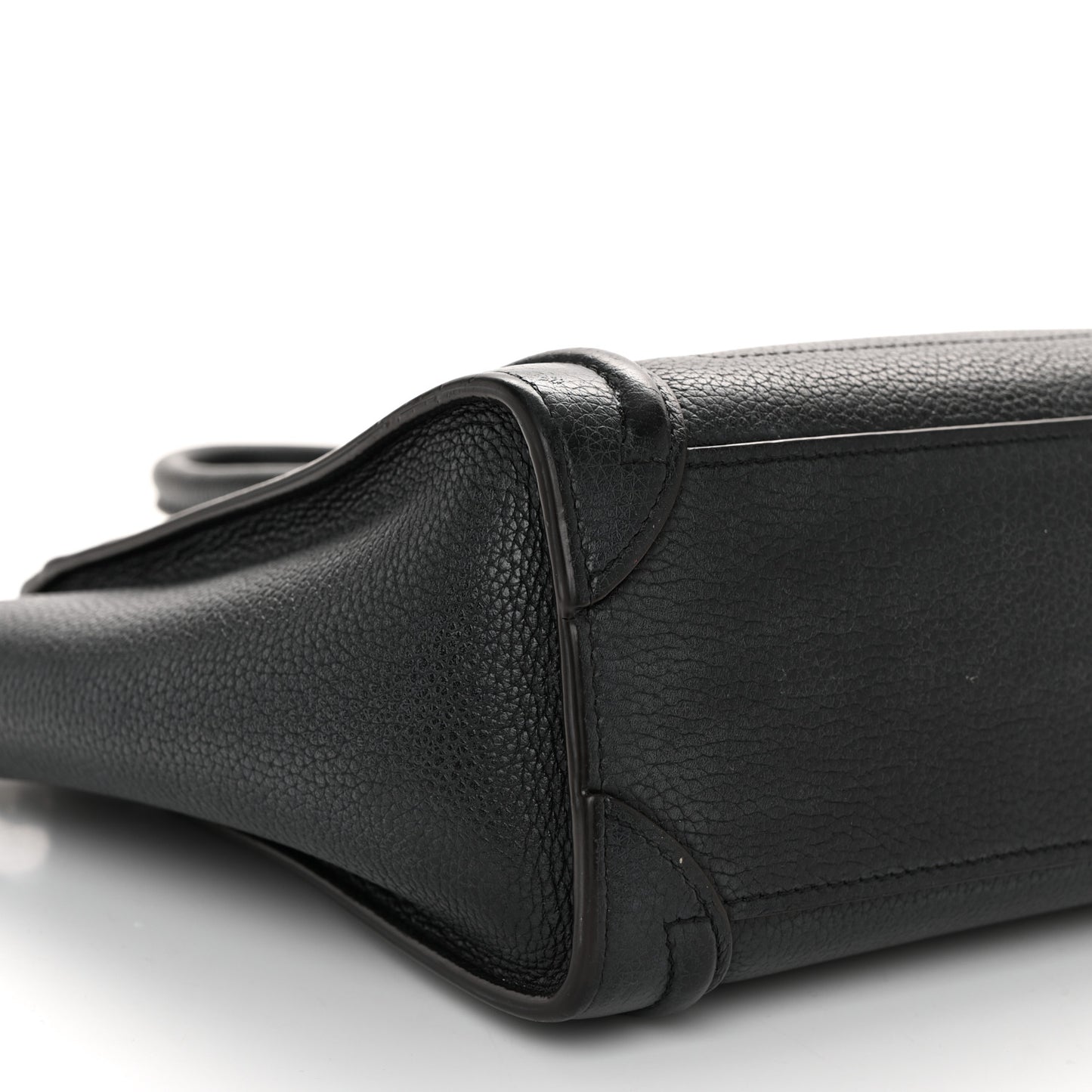 Drummed Calfskin Nano Luggage Black