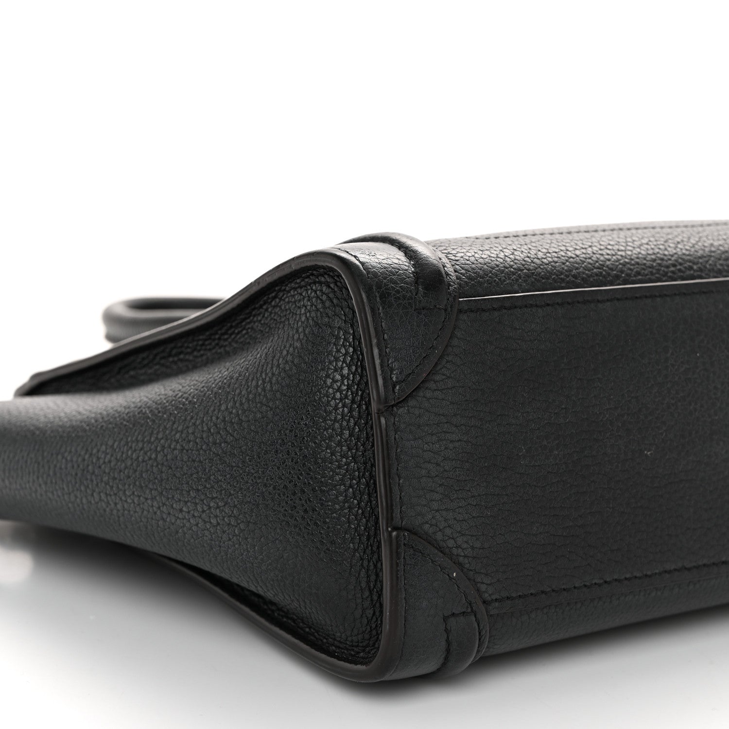 Celine Drummed Calfskin Nano Luggage Black 8 of 11