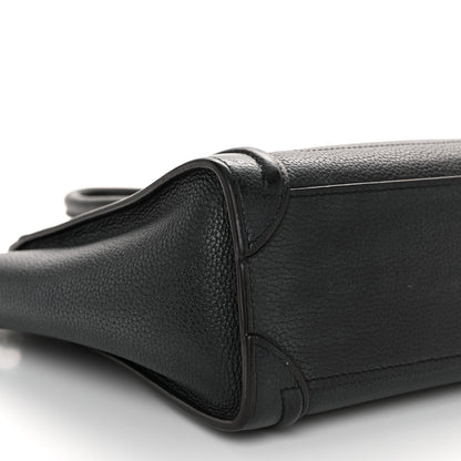 Celine Drummed Calfskin Nano Luggage Black 8 of 11