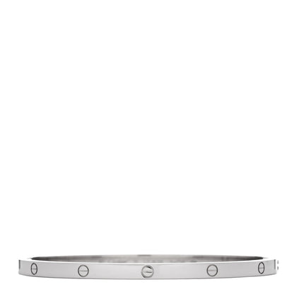 Cartier 18K White Gold Small LOVE Bracelet 18 1 of 8