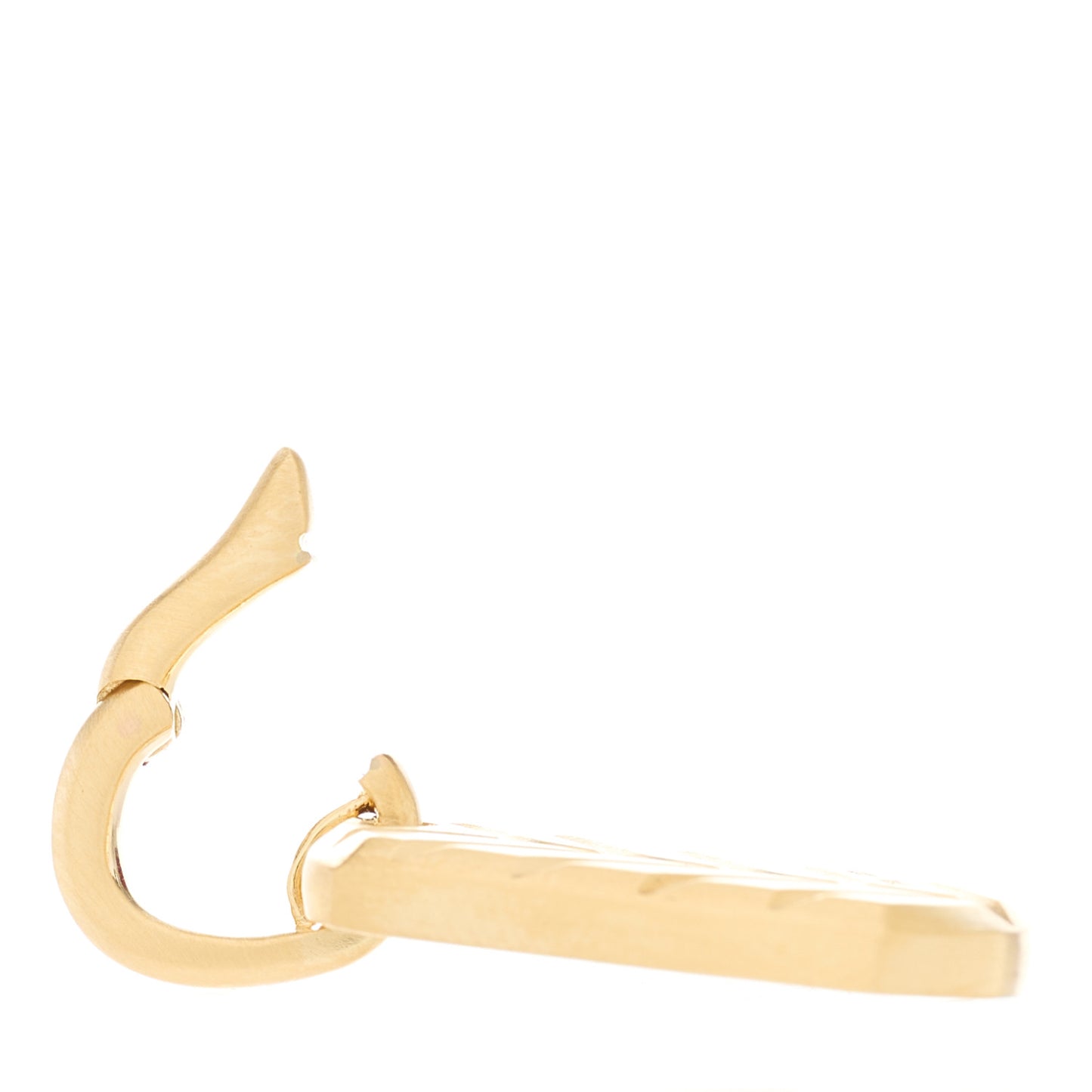 18K Yellow Gold Diamond 21mm Chevron Dog Tag Pendant