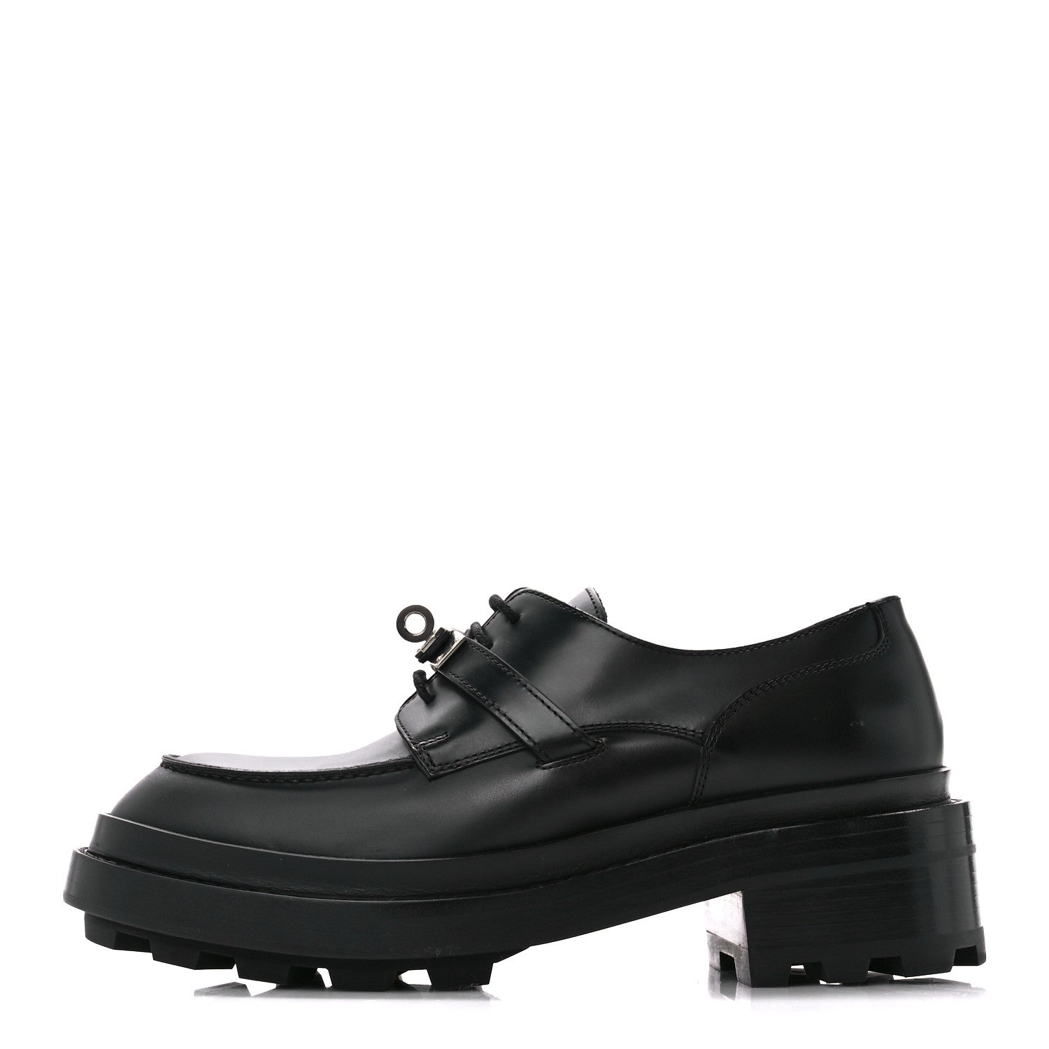 Hermes Glossed Calfskin First Oxford 37 Black 1 of 10